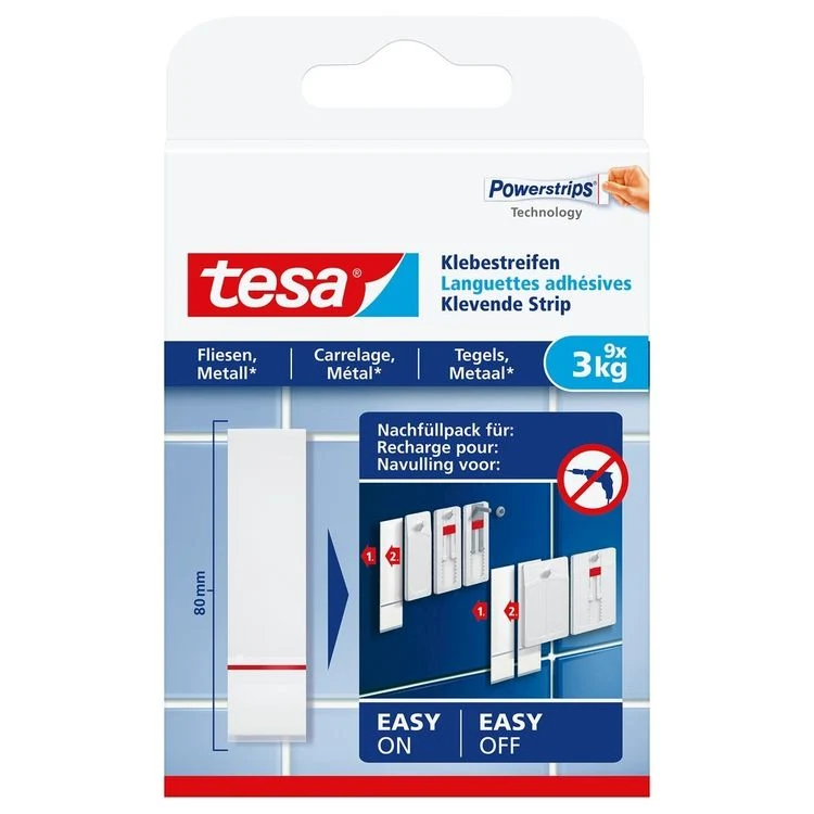 Tesa Powerstrips kubus rechthoek kunststof dubbel wit 6st