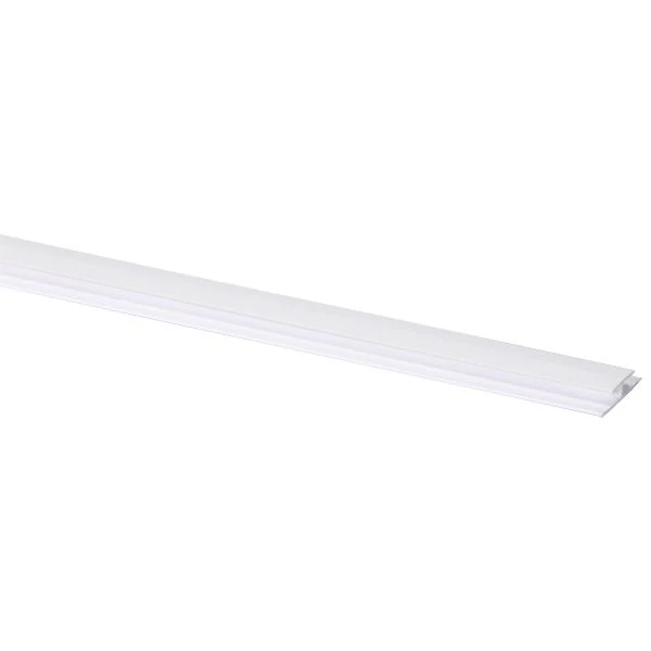 Tussenprofiel kunststof wit 6x27mm 2,6m