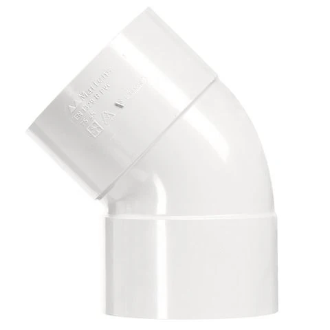 Martens PVC bocht 45º 32mm wit