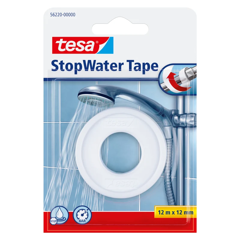 Tesa StopWater reparatietape wit 12mm 12m