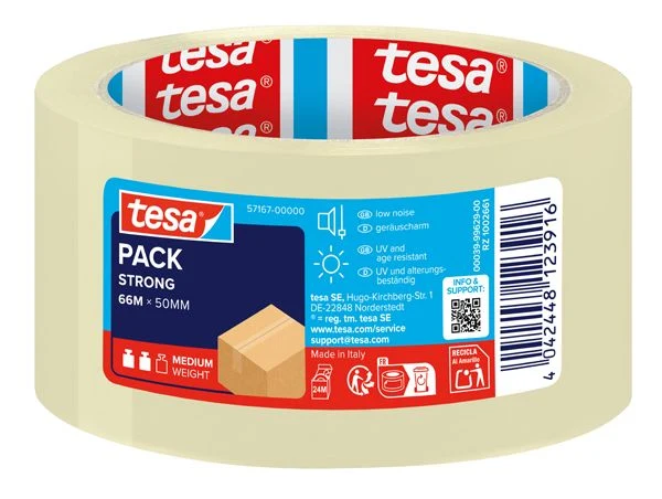 Tesa Pack verpakkingstape 57167 transparant 50mm 66m