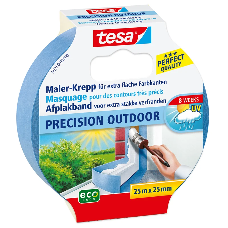 Tesa Proffesional Outdoor afplaktape blauw 25mm 25m