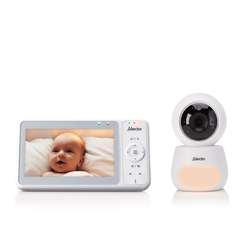 Alecto Babyfoon Dvm2050 Met Hd-Camera 5 Inch Kleurenscherm En Nachtlampje Wit