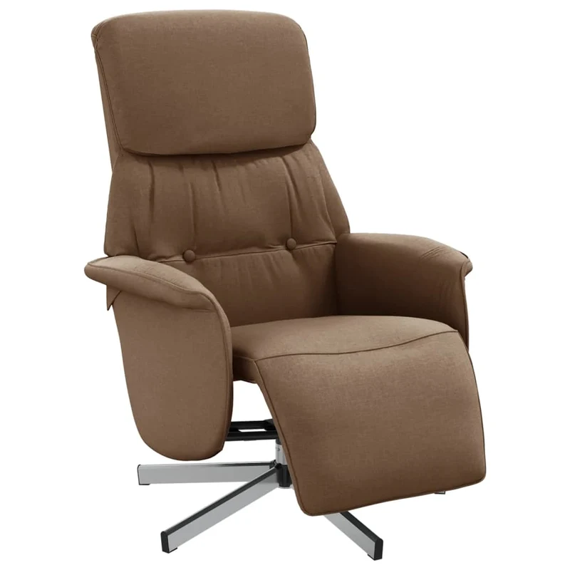 Relaxfauteuil – Fauteuil – Relaxstoel – Draaifauteuil – Verstelbare Stoel – 360° Draaibaarheid – Verstelbare Rugleuning 105-125° – Bruin