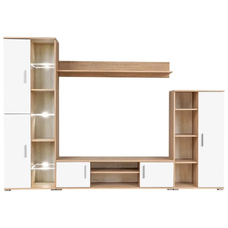 Tv Meubel – TV Kast – Wandmeubel – TV Dressoir – Wandkast – LED Verlichting – Spaanplaat Hoogwaardige Afwerking – USB Aansluiting
