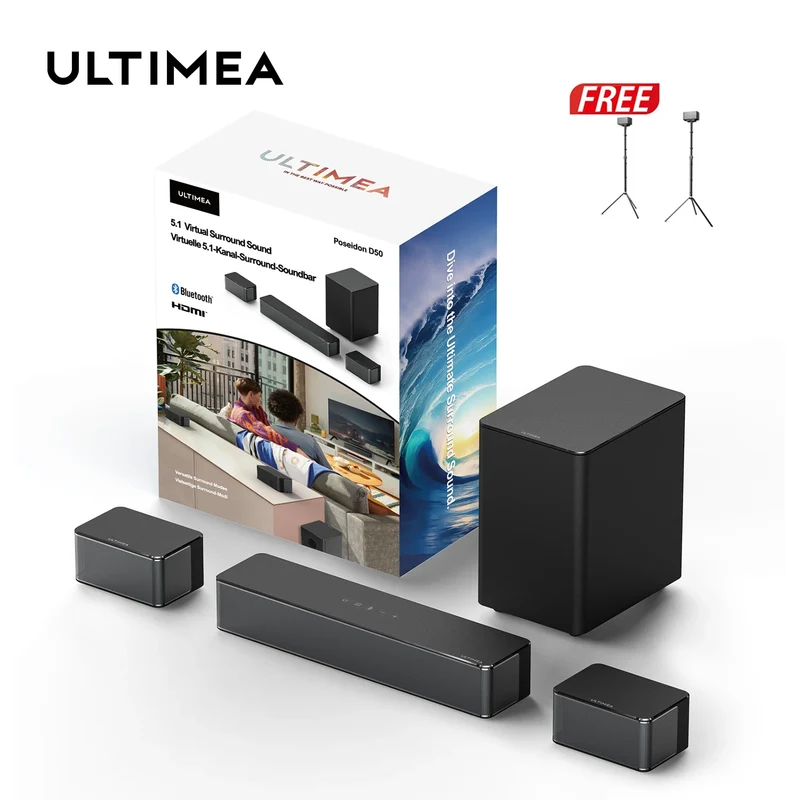 Soundbar - Speaker - Soundbars Draadloze Subwoofer & Achterluidsprekers - Box - 5.1 Virtuele Surround Soundbar – Home Theater 3D Surround Sound Systeem