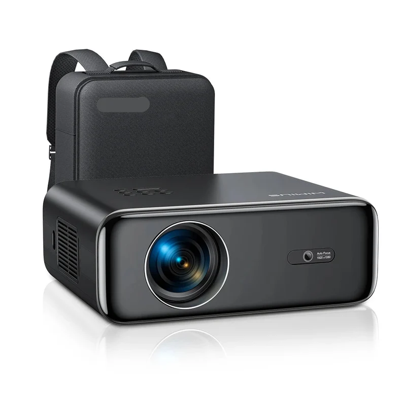 Beamer - Projector - Mini Projector - 4K - FHD 1080P - 26000 Lumen - Auto Focus & Keystone - WIFI 6 & Bluetooth – Draagbare - Home Theater Beamer – EU Plug - Zwart