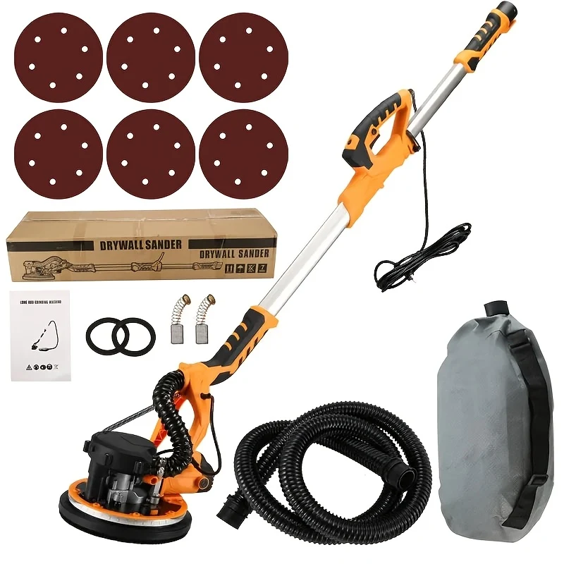 Elektrische Gyproc Schuurmachine – Plafondschuurmachine – Muur Schuurmachine – Orbital Schuurmachine – Polijstmachine – 1390W Motor – 9 Inch Schuurzool Met LED Verlichting