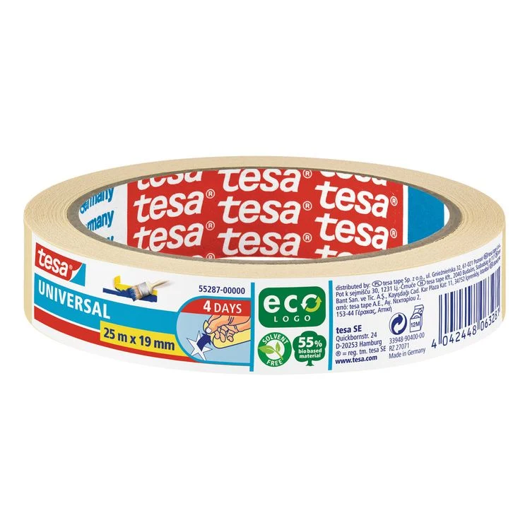 Tesa Universal afplakband chamois 19mm 25m