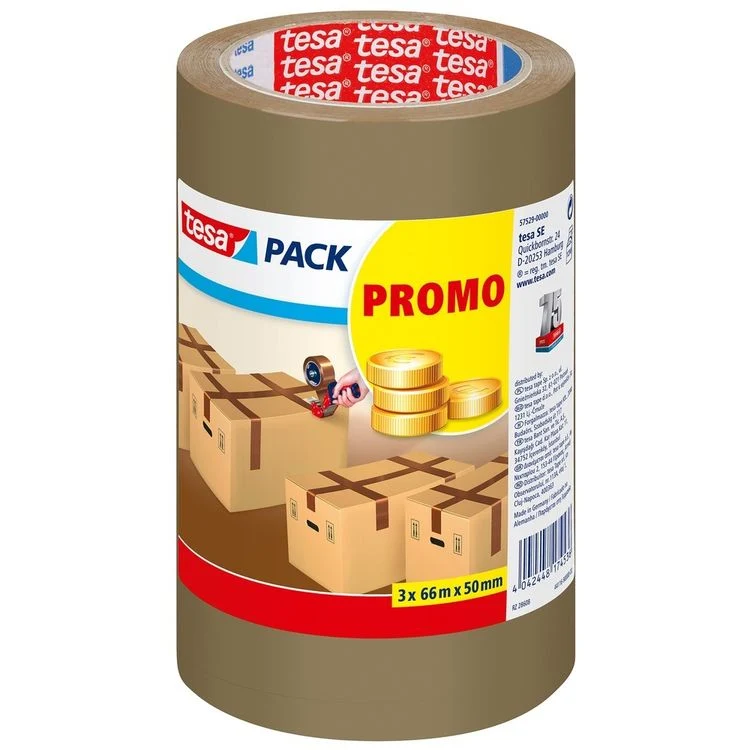 Tesa Pack verpakkingstape bruin 50mm 66m