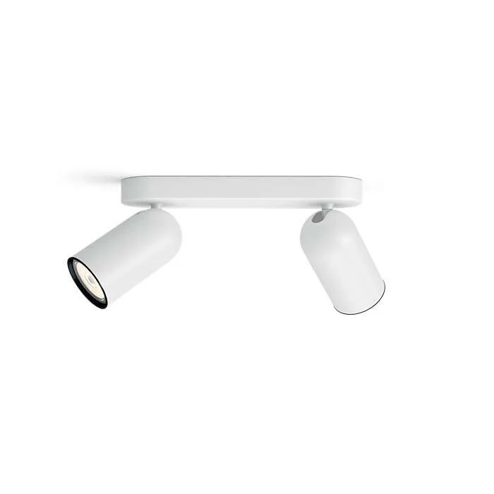 Philips myLiving LED Pongee 2-lichts plafondlamp dimbaar wit