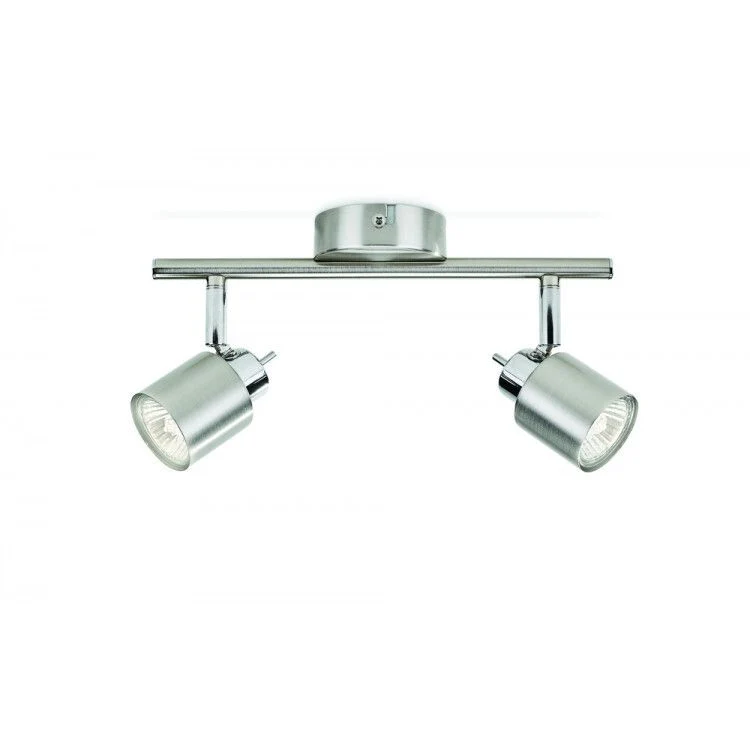 Philips Essentials LED Meranti 2-lichts plafondlamp kantelbaar nikkel