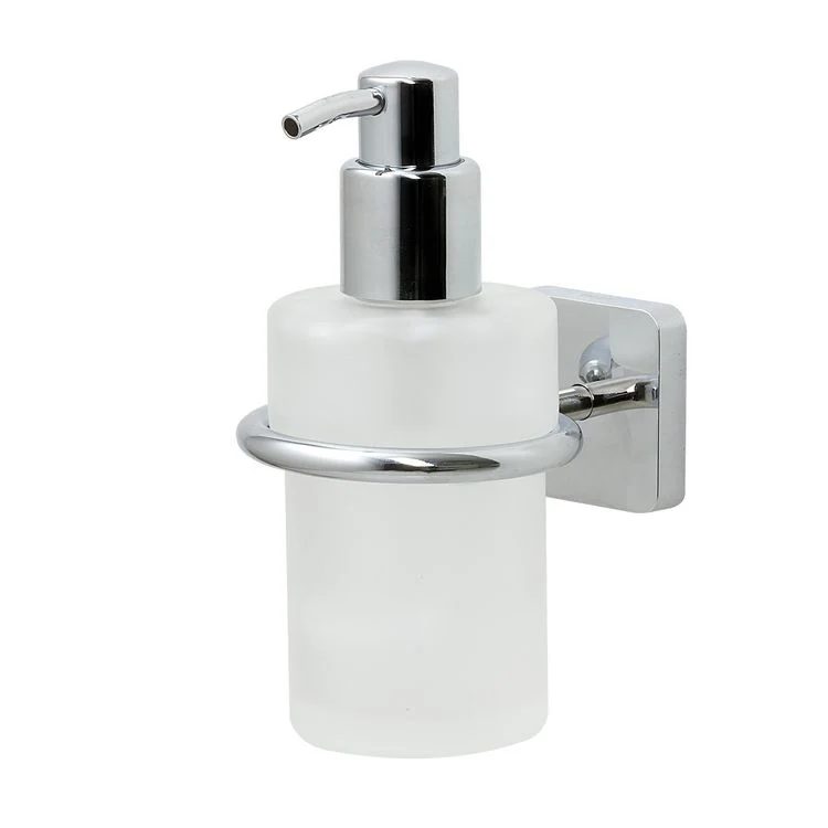 Tiger Onu zeepdispenser chroom enkel RVS, zamac, glas cilinder