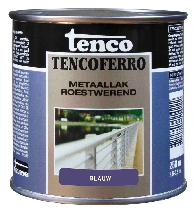 Tenco Tencoferro ijzerverf blauw 401 250 ml