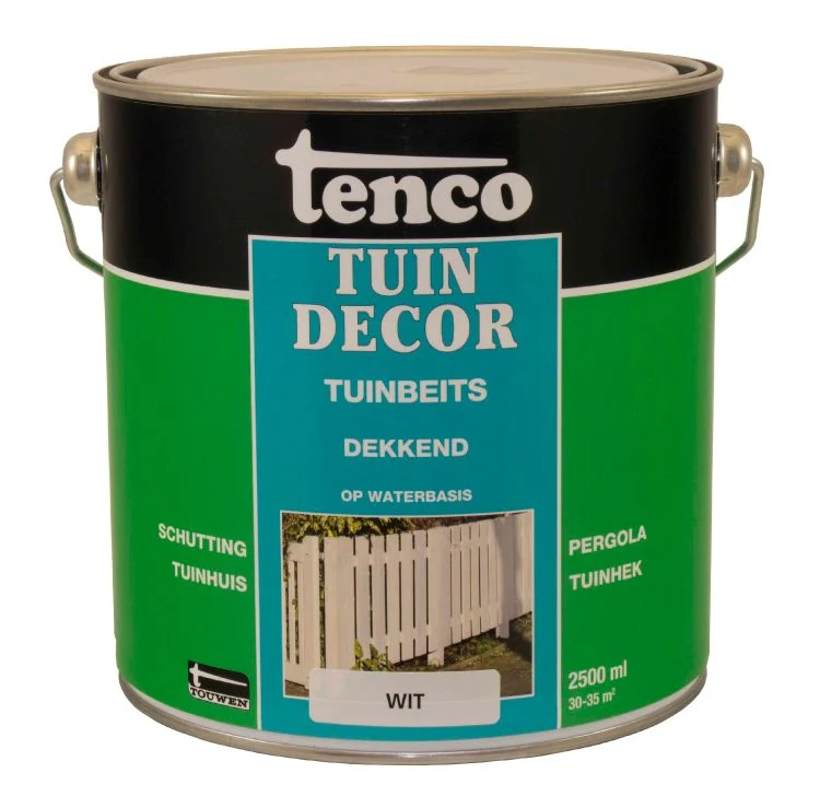 Tenco Tuindecor tuinbeits zijdemat wit 2,5L