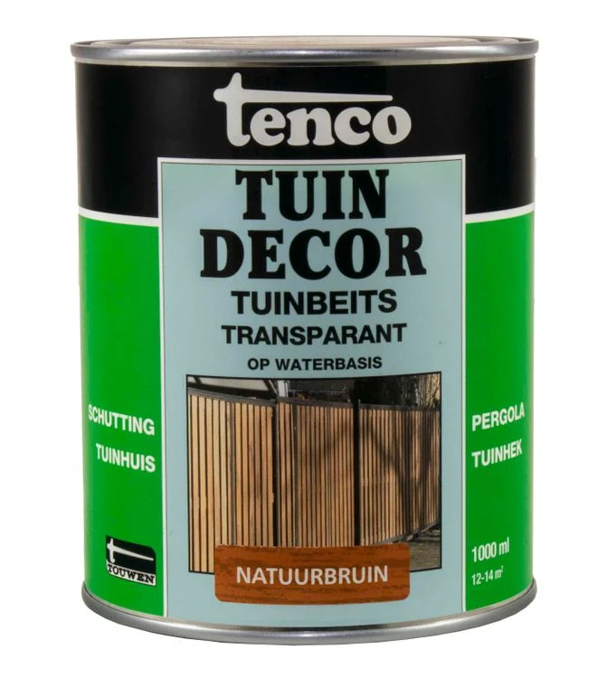 Tenco Tuindecor tuinbeits zijdemat natuur bruin 1L