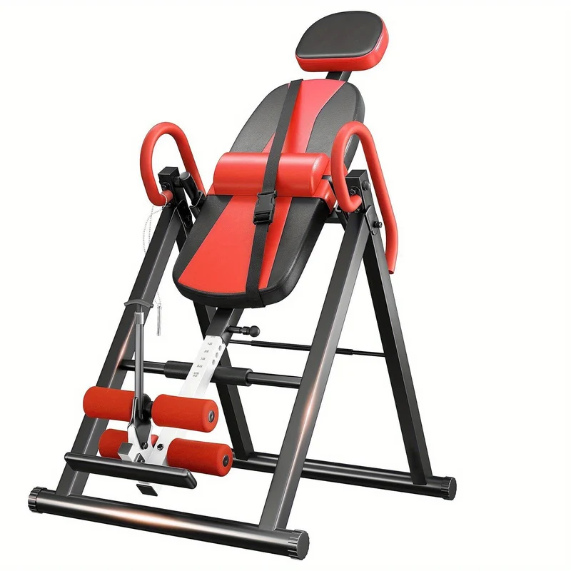 Foldable Gravity Inversion Table Home Fitness Indoor Back Spine Exercise Relief
