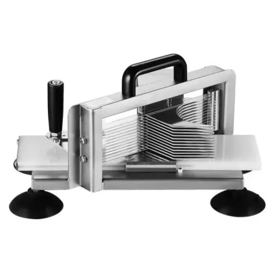Tomatensnijder - Snijmachine - Handmatige Tomatensnijder - Groentesnijder - Mandoline - frietsnijder - 0.19inch - Heavy-Duty RVS Snijmachine - Roestvrijstalen Voedselsnijmachine met Antislip Voeten