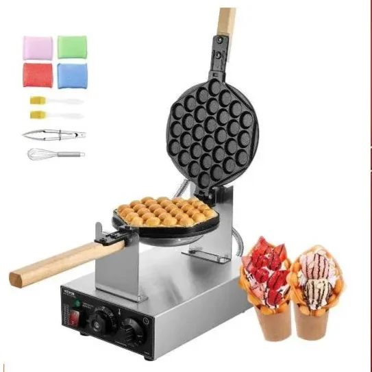 Wafelijzer - Wafelmaker - Wafelmix - Poffertjesmaker - Poffertjespan - Poffertjespan Inductie - Poffertjespan Elektrisch - 400W RVS Non-Stick Wafelijzer met 180° Rotatie