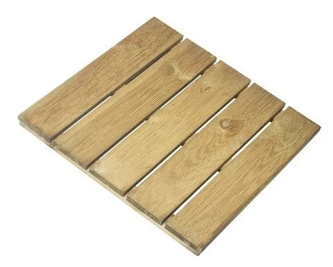 Tuintegel reliëf geschaafd naaldhout bruin 50x50cm 5 lats