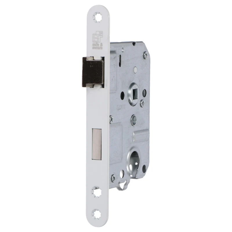 Veilig cilinder insteekslot PC55 wit doornmaat 50mm