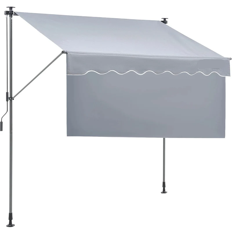 Klemluifel - Uitschuifbare Zonwering - Balkonluifel - 118x47inch - Handmatig Verstelbaar - Waterdicht & UV80+ Bescherming - Voor Tuin - Balkon en Terras