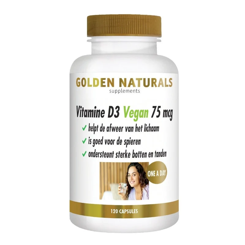 Golden Naturals Vitamine D3 Vegan 75 mcg (120 stuks)