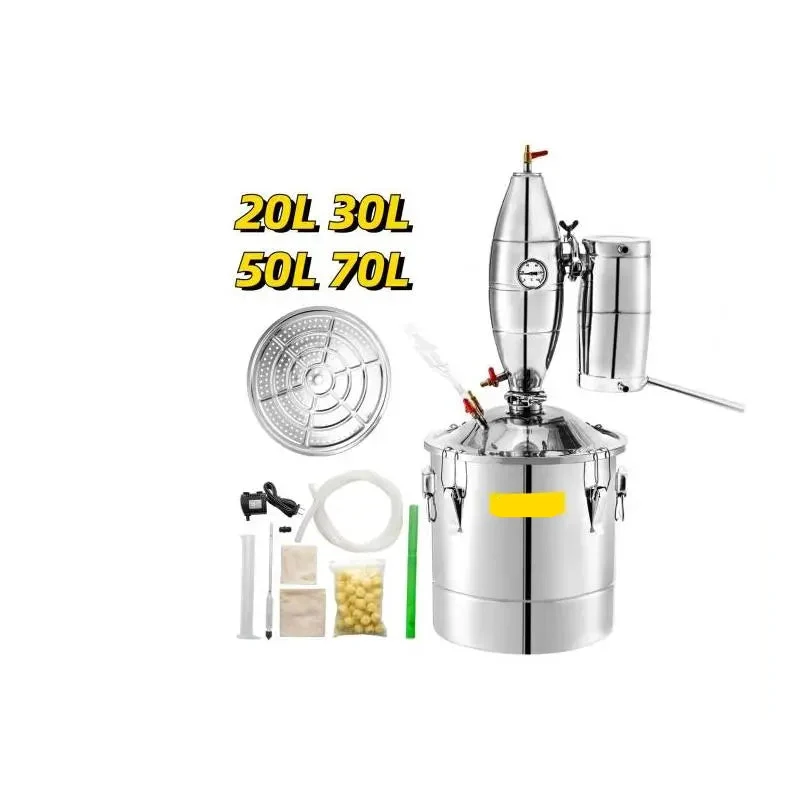 Alcohol Distilleerapparaat - Destilleerapparaat Etherische Olie - Destilleerketel - 30L - voor Alcohol, Bier & Moonshine
