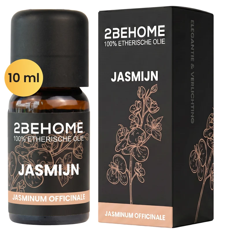 2BEHOME Etherische Olie Jasmijn - 10 ML - 1 Stuk - Essentiële olie voor Aromatherapie