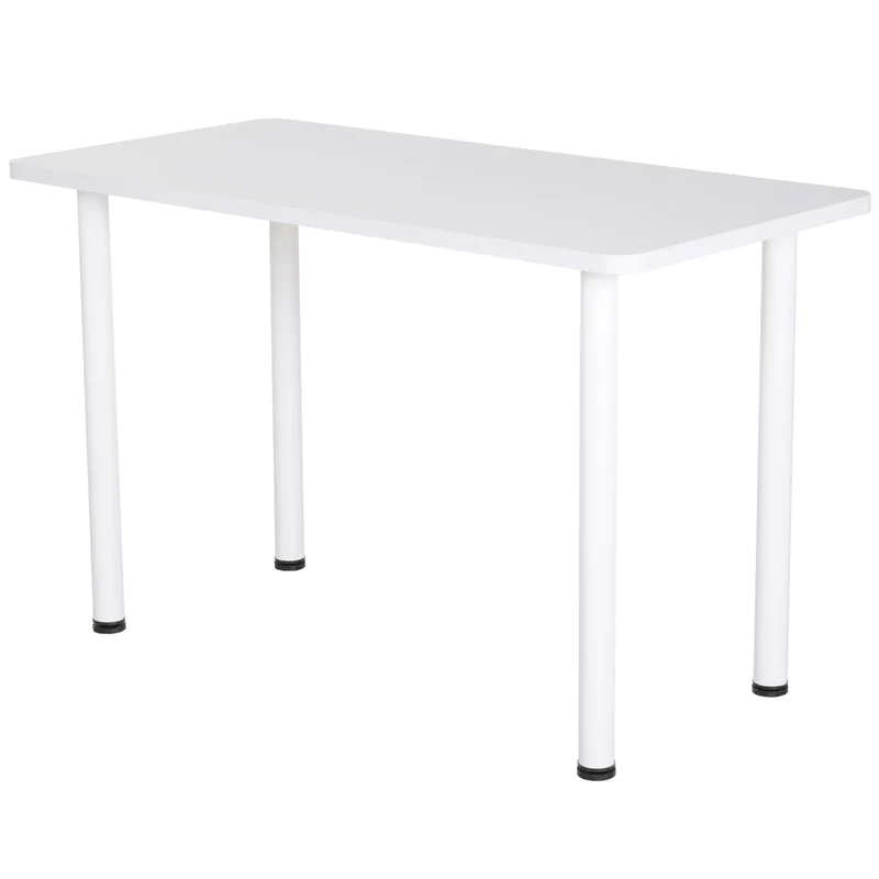 keukentafel - Keuken Kast - Bar Tafel - Keuken Werktafel - Keuken Werkblad - Keuken Bijzettafel - Multifunctionele Keuken-/Bureautafel met Verstelbare Poten (120x60x76 cm) – Wit & Eiken