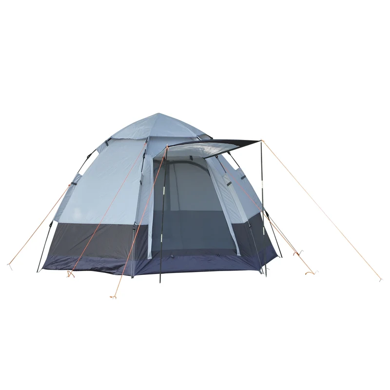 Opvouwbare Tent voor 2-3 Personen - 260x260x150 cm Zwart en Grijs - Waterdicht - UV-Bestendig - Draagtas en Accessoires Inclusief