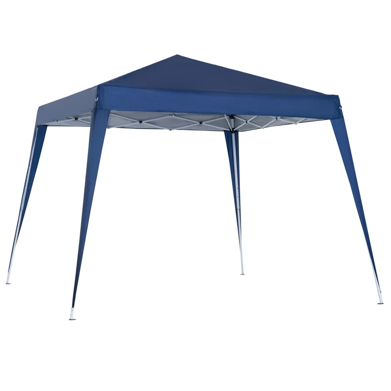 Opvouwbare Partytent 2,4x2,4 m – Waterdicht Pop-up Tuinpaviljoen – Staal & Oxford Doek – UV-bestendig - Blauw