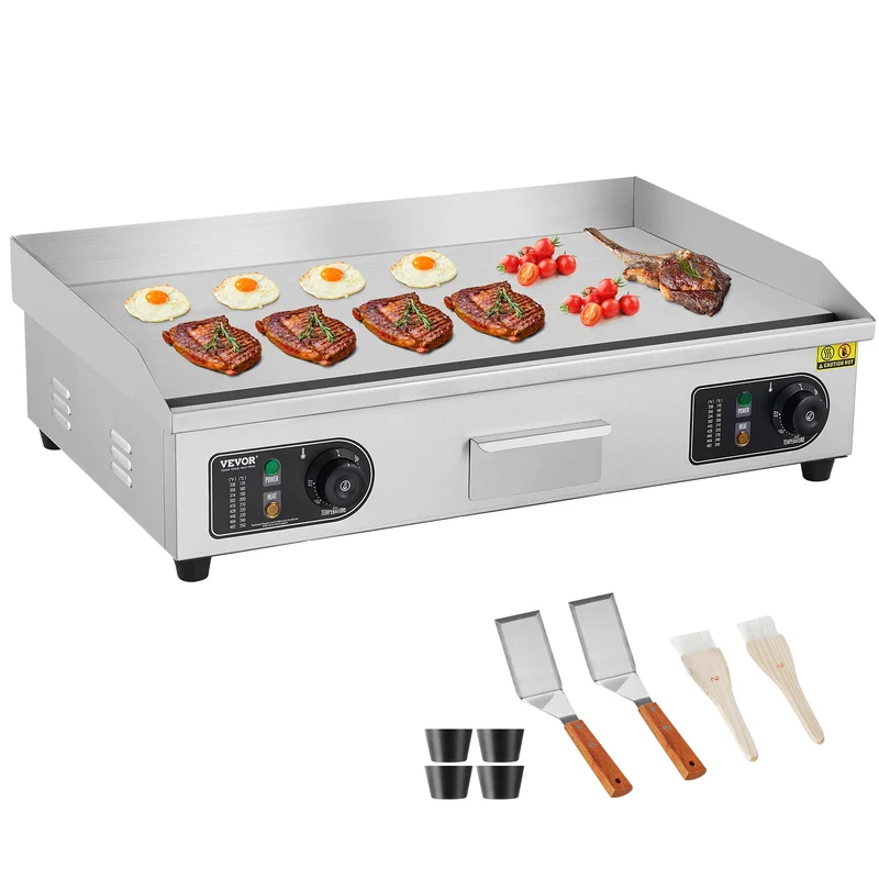 Bakplaat - Elektrische Bakplaat - Grill - Grill Apparaat - Grill Plaat - 30 inch - 4400W - Horeca Grillplaat voor Perfect Grillen