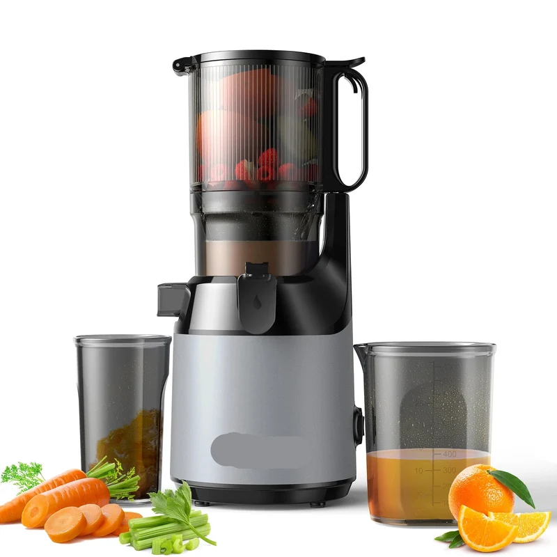 Slowjuicer - Juicer - Cold Press - met 130mm Vulopening - 1.8L - 65 RPM - BPA-vrij - Hoge Sapopbrengst - Geschikt voor Hele Groenten en Fruit - Makkelijk Schoon te Maken