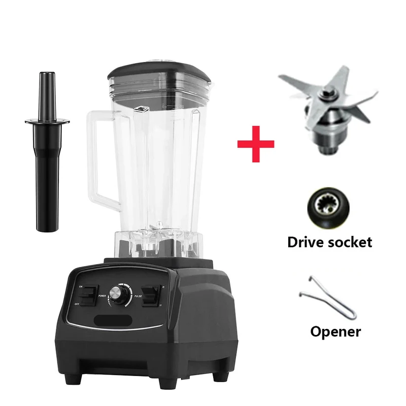 Krachtige Blender - Blender - Blender Smoothie - Smoothie Maker - Mixer - 2200W - BPA Free 3HP - Smoothies, IJs & Voedselbereiding – Inclusief Black Blade Drive Tool - Zwart