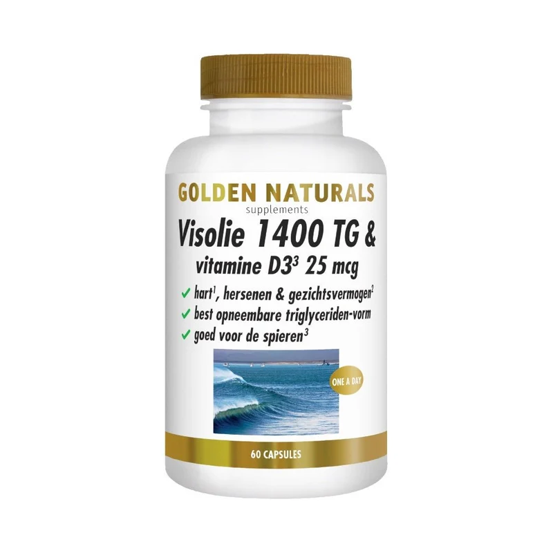 Golden Naturals Visolie 1400 TG & vitamine D3 25 mcg