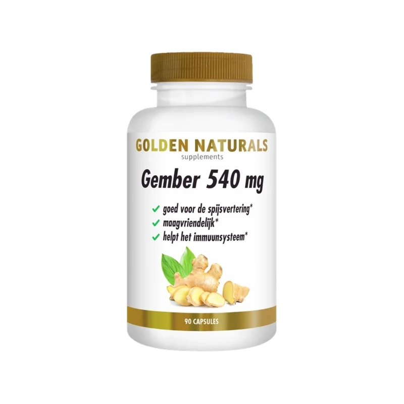 Golden Naturals Gember 540 mg (90 veganistische capsules)