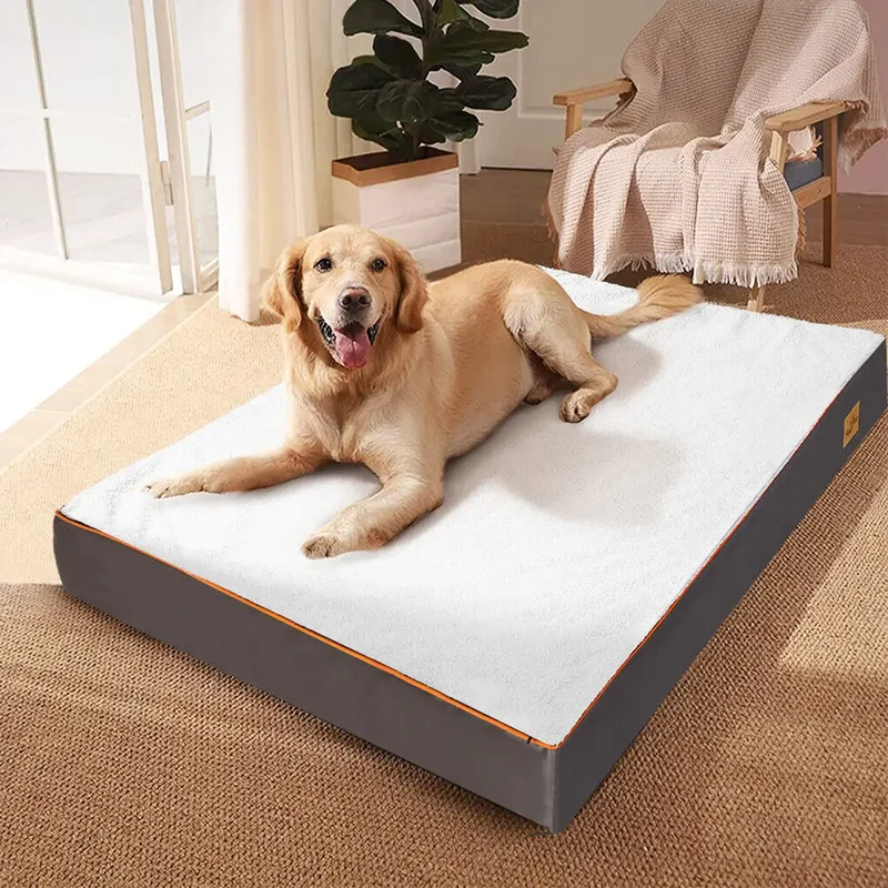Hondenkussen - Orthopedisch Hondenbed - Waterdicht - met Verwijderbare Hoes - voor Hondenbench en Kennels - 600D Oxford Stof Onderkant - 110x85x10 cm