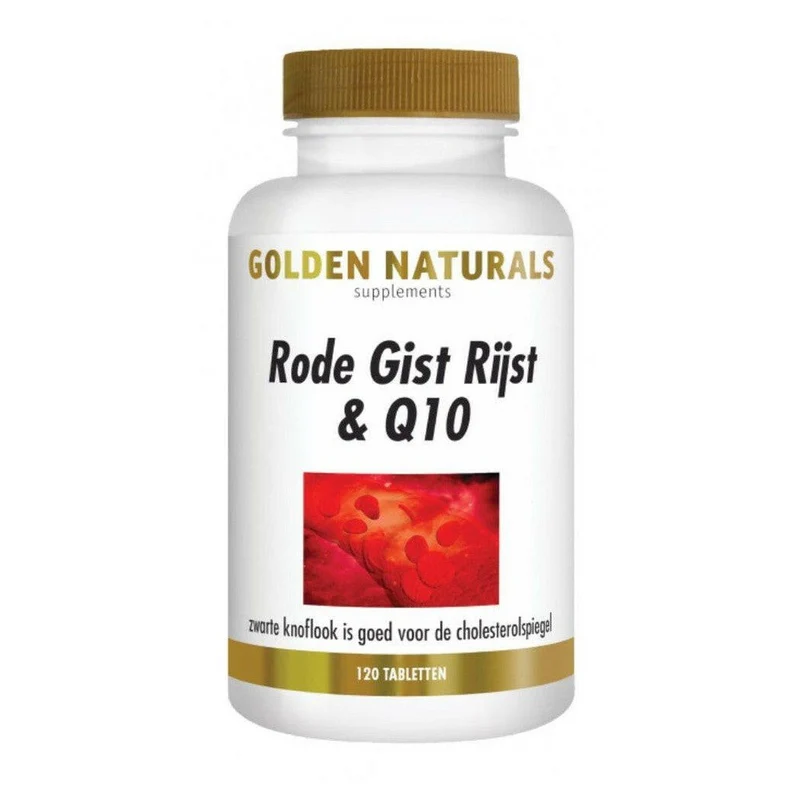 Golden Naturals Rode Gist Rijst & Q10 (120,240 & 360 tabletten)