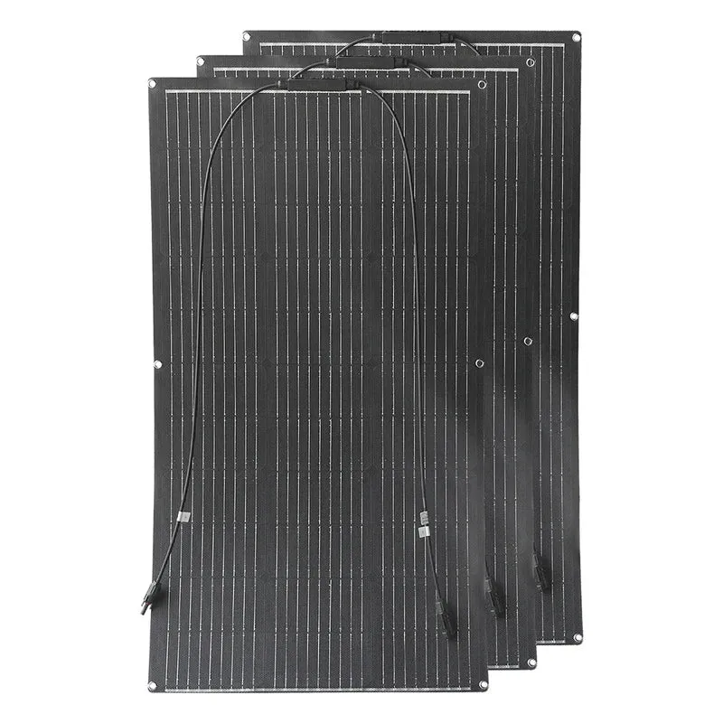 Zonnepaneel - Zonnepanelen - Zonnepanelen met stekker - Zonnepaneel camper - Zonnepanelen plat dak - 300W - Hoogwaardige ETFE Flexibele Zonnepaneel Monokristallijn Kit voor 12V Acculader - Off-Grid Power Camping