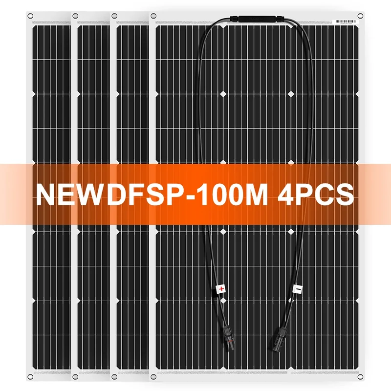 Zonnepanelen - Monokristallijne Zonnepaneel - Draagbaar Zonnepaneel - Flexibele - 400W - 18V - Waterdichte Monokristallijne Zonnepaneel Camping RV Thuis Opladen 12V