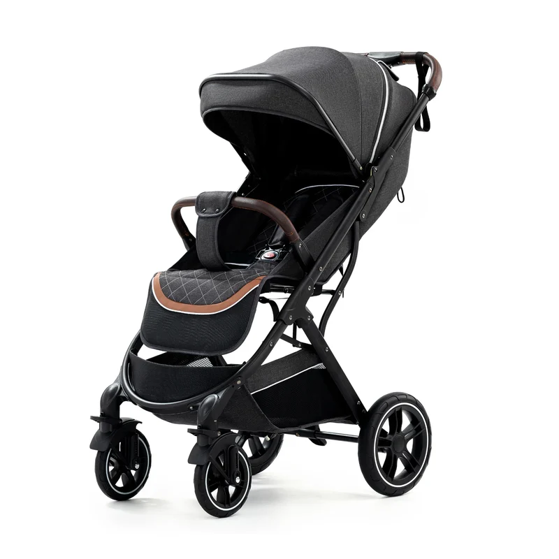 Kinderwagen - Kinderwagen 3 in 1 - Stroller - Opklapbare Wandelwagen - Luxe Kinderwagen - 3-in-1 Luxe Kinderwagen – Draagbare Reiswieg, Inklapbaar, Aluminium Frame voor Pasgeborenen