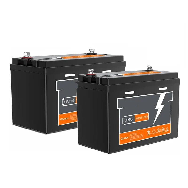 Batterij - Solar batterijen - Powerstation - Zonne opslag - Lithium IJzer Fosfaat Batterij - Opslag - 12.8V - 100AH - LiFePO4 Batterij met Ingebouwde BMS voor RV, Campers, Golfkarren en Zonne-opslag