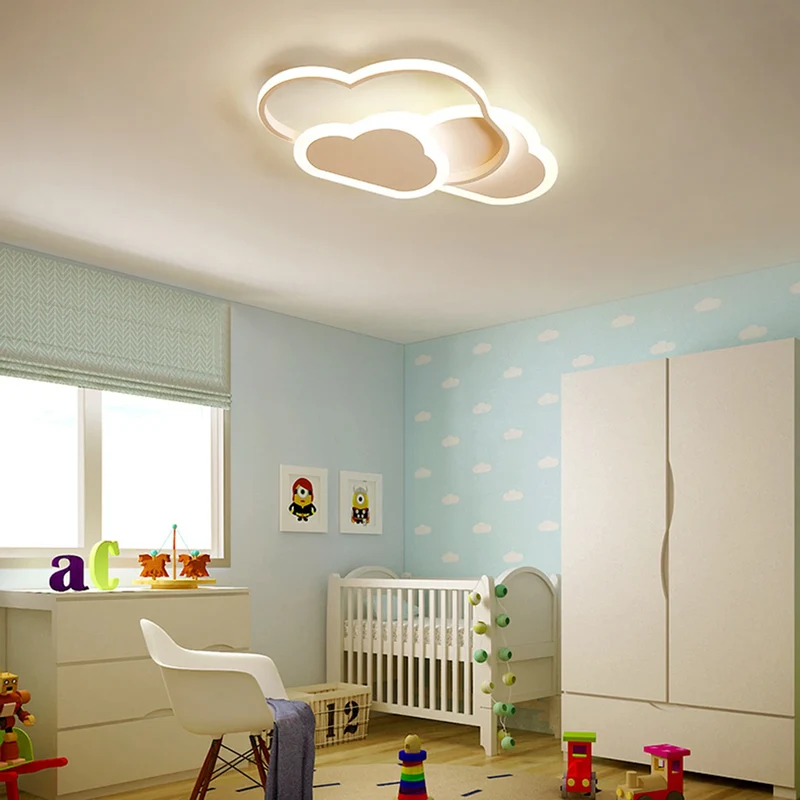 Plafondlamp - Plafonniere - Lamp - Ceiling Light - Creatief Wolk Ontwerp - Witte LED Kinderkamerlamp met 3 Kleuren & Modern Acryl Design