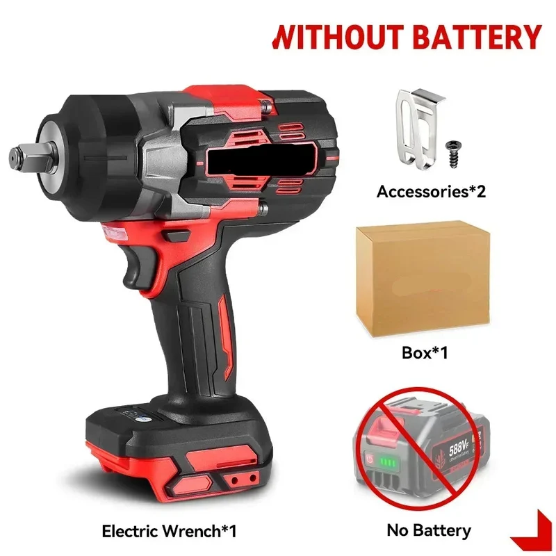 Slagmoersleutel - met Accu - Torque - Elektrische - 2800W - Slagschroevendraaier - 8000RPM - Borstelloze - 1/2 Inch - 18V - 2800Nm - Zonder Batterij