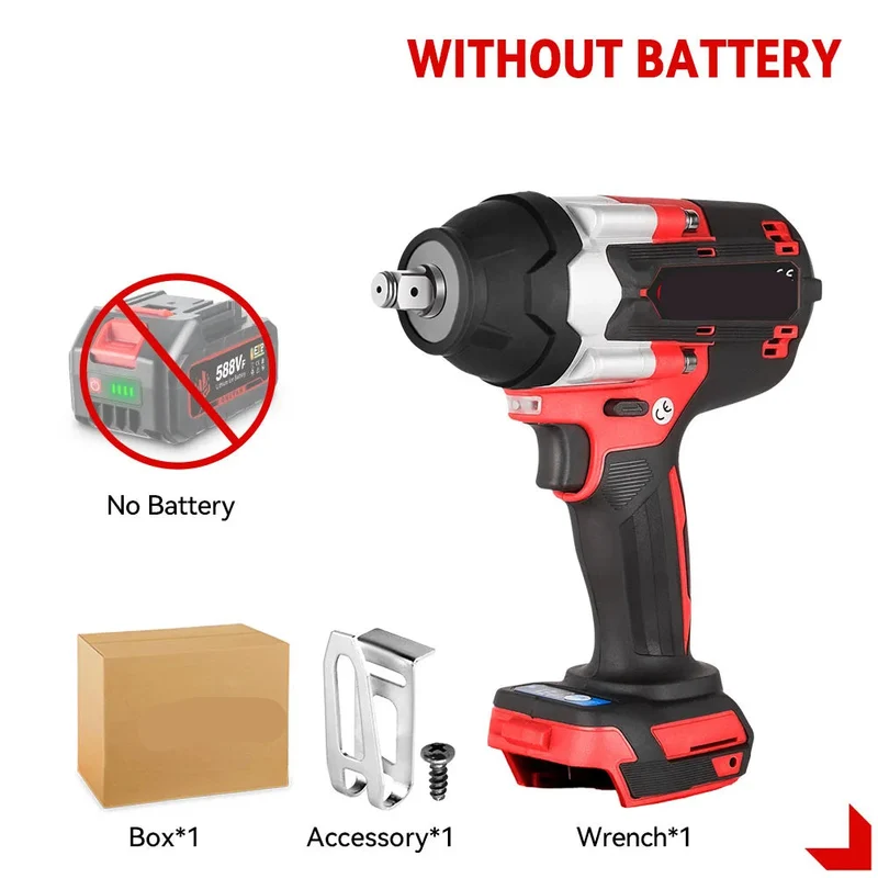 Slagmoersleutel - Slagschroevendraaier - Brushless - Elektrische - Torque - 1800Nm Draadloze - 1/2 Inch - 18V Batterij - Handgereedschap - Zonder Batterij