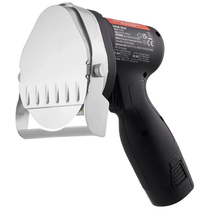 Doner mes - Elektrisch Dönermes - Elektrisch mes - Elektrisch Keukenmes - 100mm - Flat Blade, Draadloos & Oplaadbaar voor Perfect Gesneden Vlees