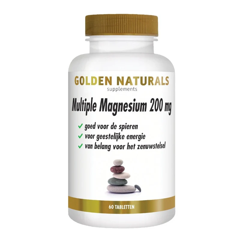 Golden Naturals Multiple Magnesium 200 mg (60 & 180 tabletten)