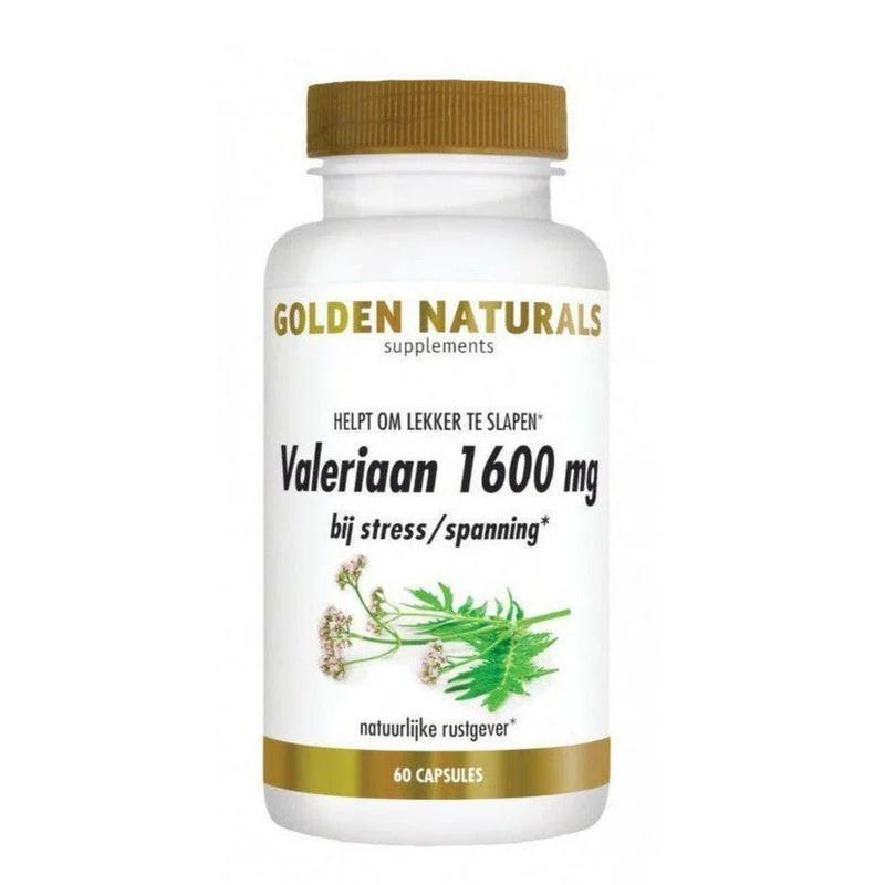 Golden Naturals Valeriaan 1600 mg (60 veganistische capsules)