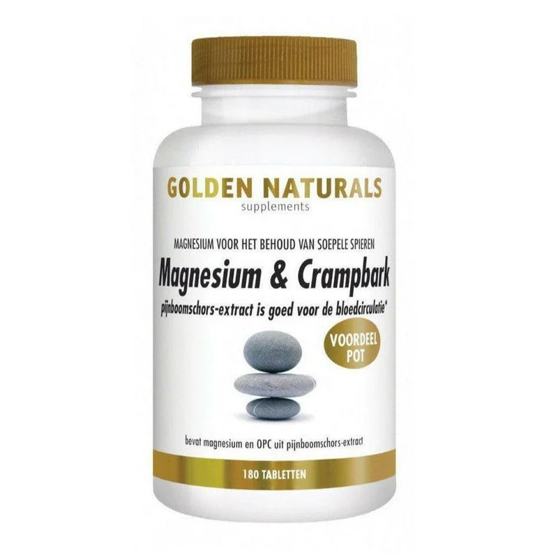 Golden Naturals Magnesium & Crampbark(180 tabl.)